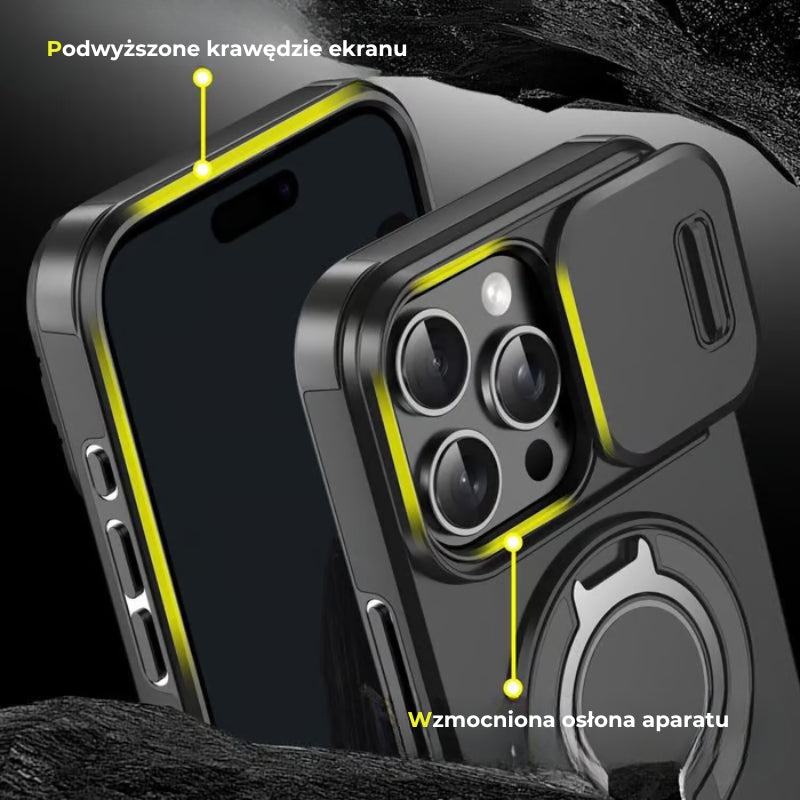 Etui z osłoną aparatu i pierścieniem (dla iPhone)