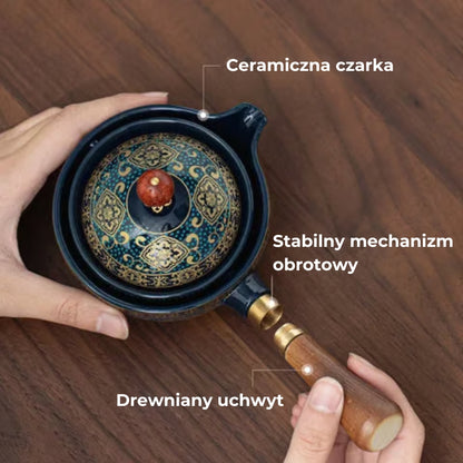 🔥 Obrotowy zaparzacz do herbaty 360° z ochroną przed rozlaniem