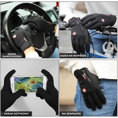 HeatGripX Termiczne, wiatroodporne rękawice antypoślizgowe na zimę