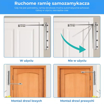 Zawiasy samozamykające do drzwi (regulowane i ciche)