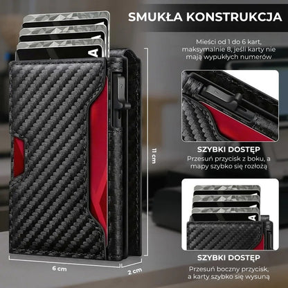 Skórzany portfel męski z ochroną RFID