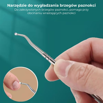 Zestaw do obcinania paznokci zapobiegający wrastaniu paznokci