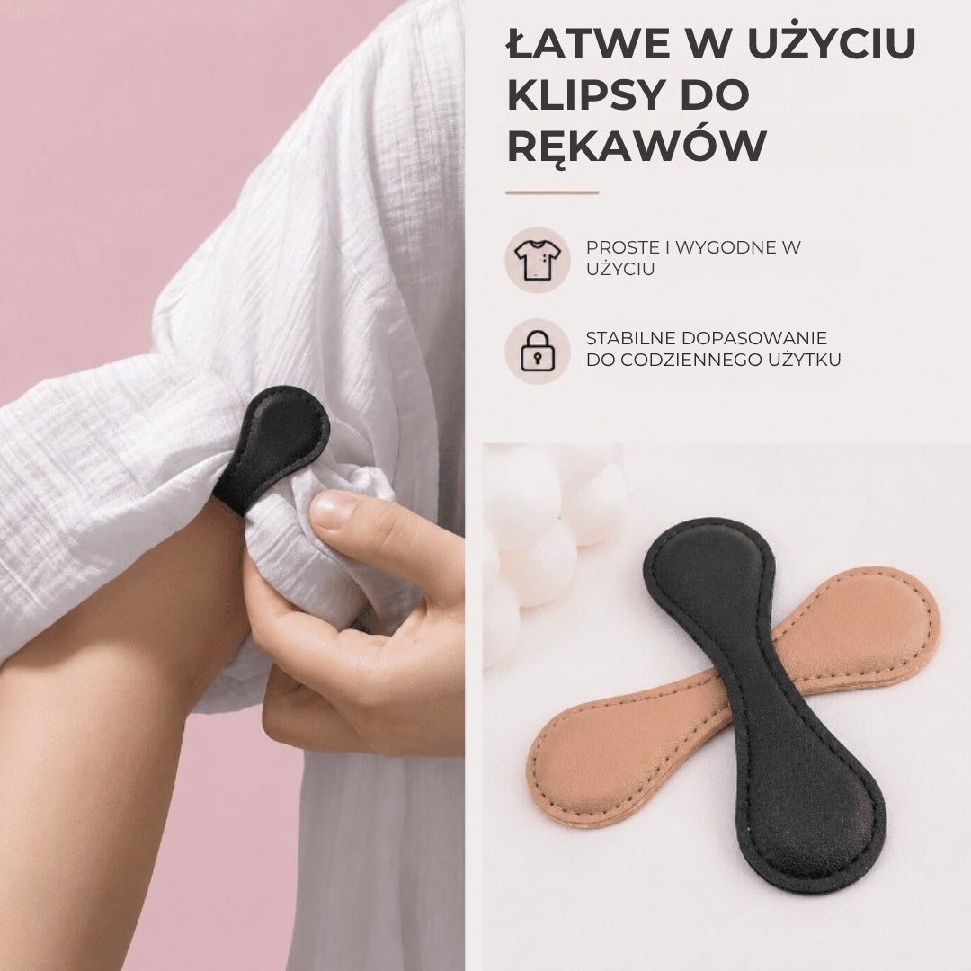 Magnetyczne skórzane klipsy na rękaw