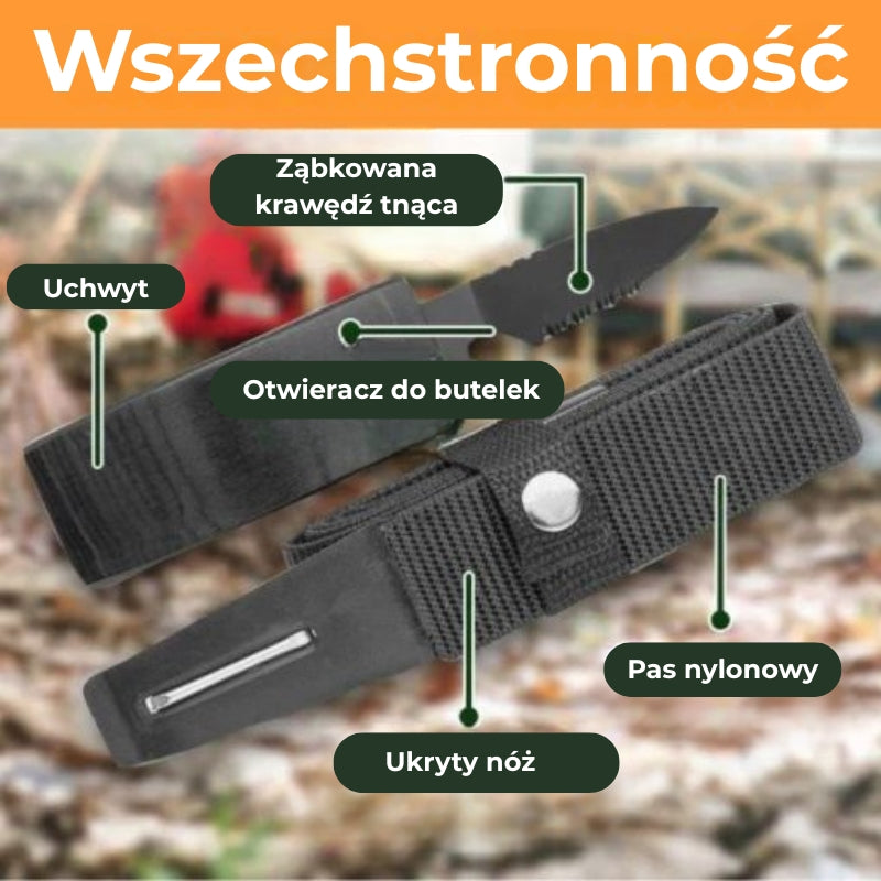Survivalowy pas nożowy – Narzędzia outdoorowe – Rozmiar uniwersalny