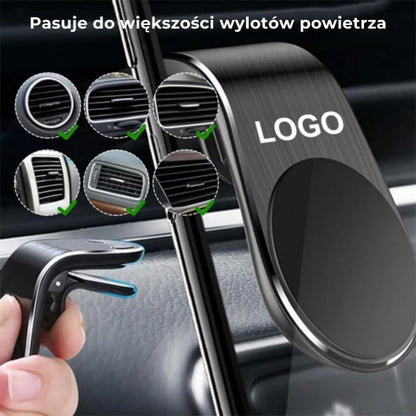 Kompaktowy magnetyczny uchwyt samochodowy na telefon