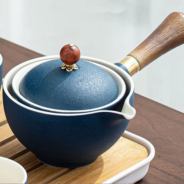 🔥 Obrotowy zaparzacz do herbaty 360° z ochroną przed rozlaniem