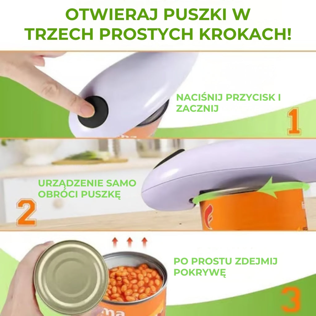 🔥 Automatyczny otwieracz do puszek