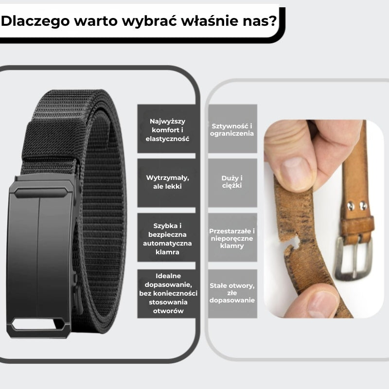 Stretch-fit Tactical Belt (ultralekki pas z klamrą zapadkową)