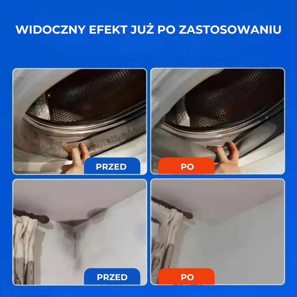 Szybko działający spray przeciw pleśni do krawędzi ścian