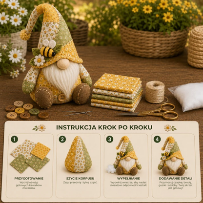 Zestaw do szycia krasnala „zrób to sam” dla początkujących