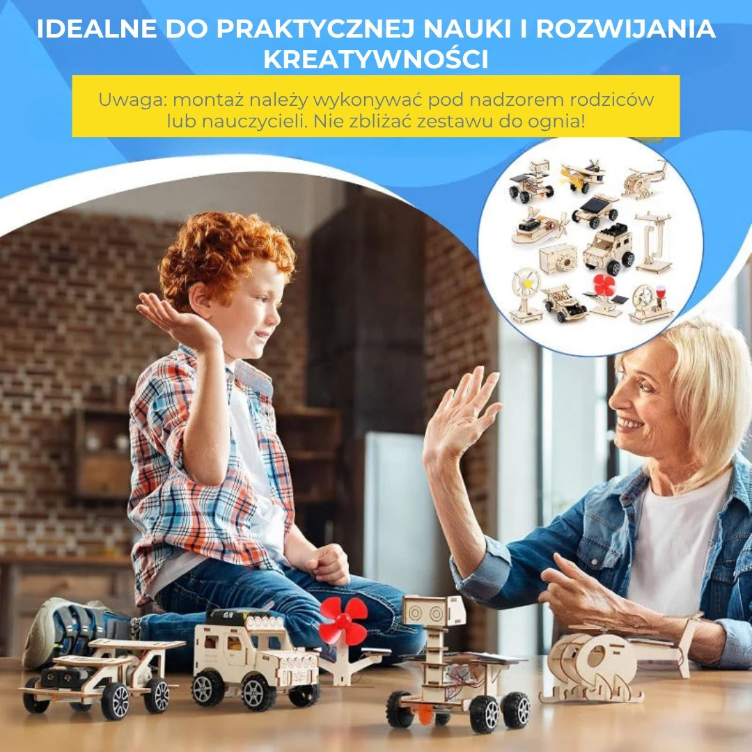 Zestaw konstrukcyjny do robotyki bez użycia narzędzi