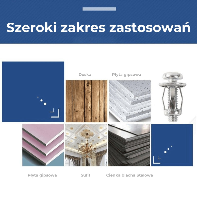 Jack Nuts nakrętki rozporowe do blach, zestaw 10 szt. (ze śrubami)