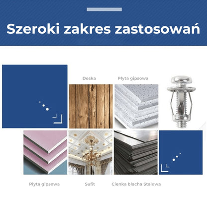 Jack Nuts nakrętki rozporowe do blach, zestaw 10 szt. (ze śrubami)