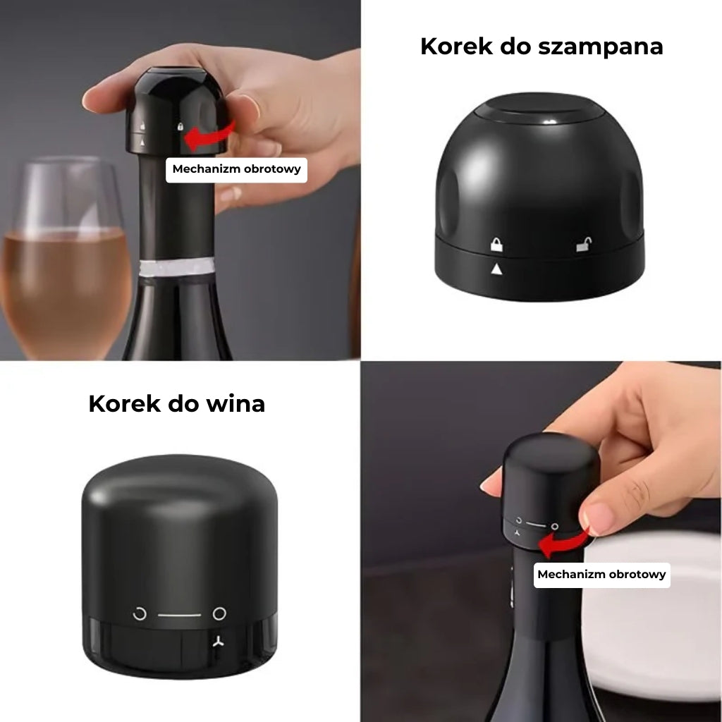 Korek próżniowy do butelek wina