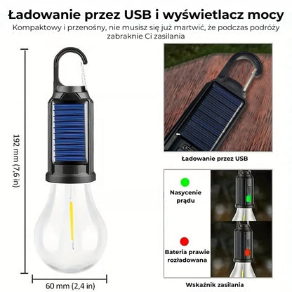 2025 Solar lampa zewnętrzna z haczykiem
