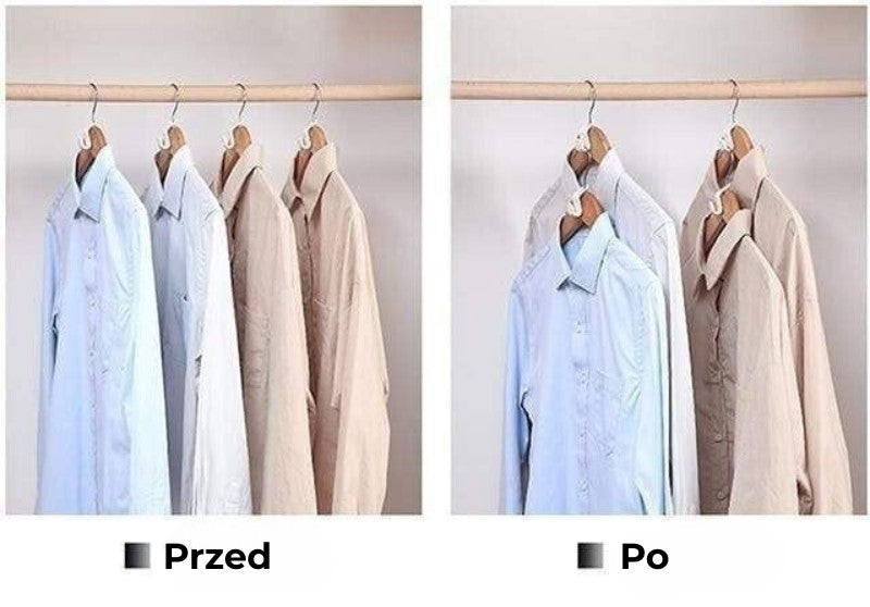 Haczyki łączące do wieszaków (10 szt.) - więcej miejsca w szafie