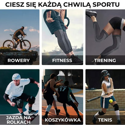 Długi rękaw kompresyjny na kolano – stabilizacja i ochrona stawu