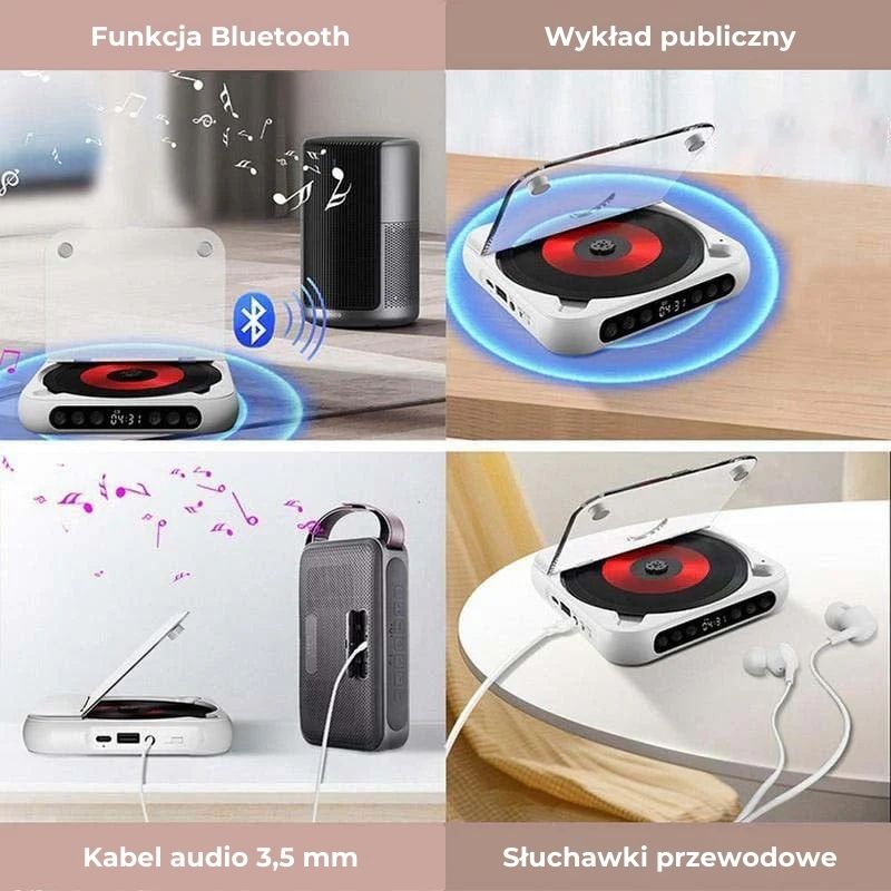 Przenośny odtwarzacz CD z Bluetooth