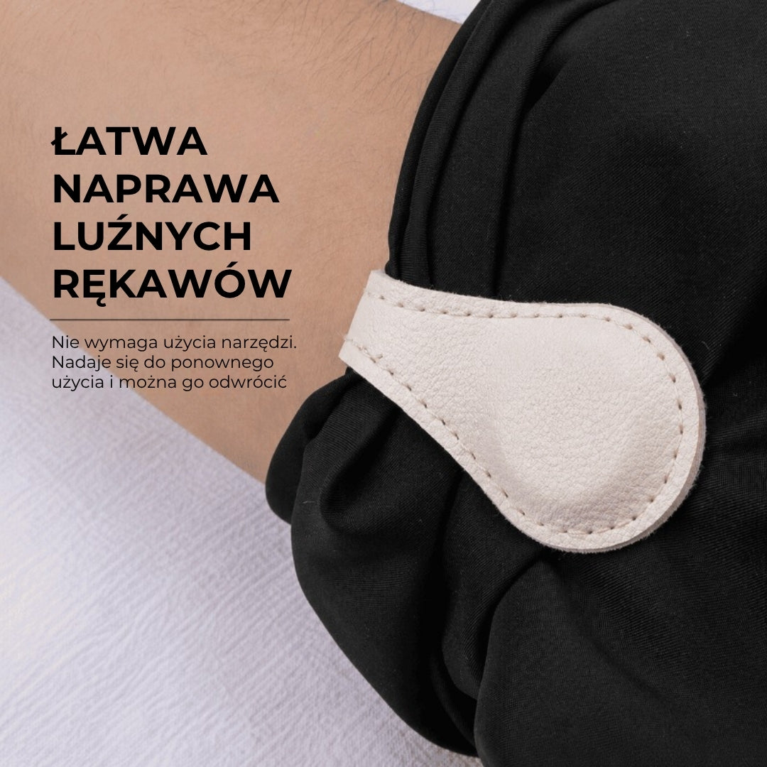 Magnetyczne skórzane klipsy na rękaw