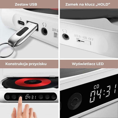 Przenośny odtwarzacz CD z Bluetooth