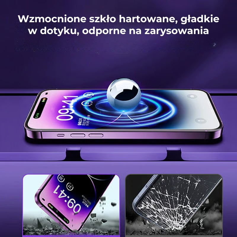 Zestaw zabezpieczający do iPhone'a – bezpyłowa, wzmocniona folia ochronna na ekran