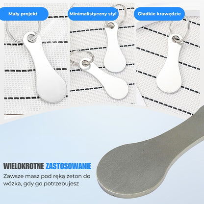 Żeton na zakupy – brelok do kluczy