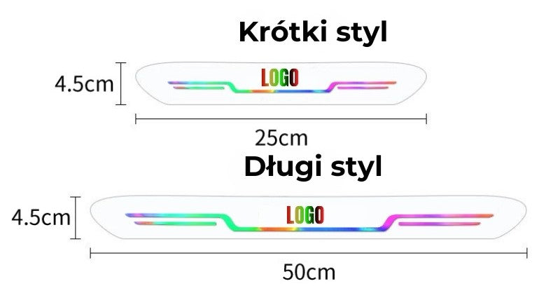 Akrylowe listwy progowe do samochodu (komplet 4 sztuk)