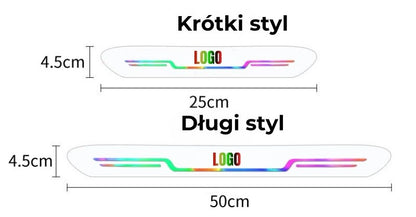 Akrylowe listwy progowe do samochodu (komplet 4 sztuk)