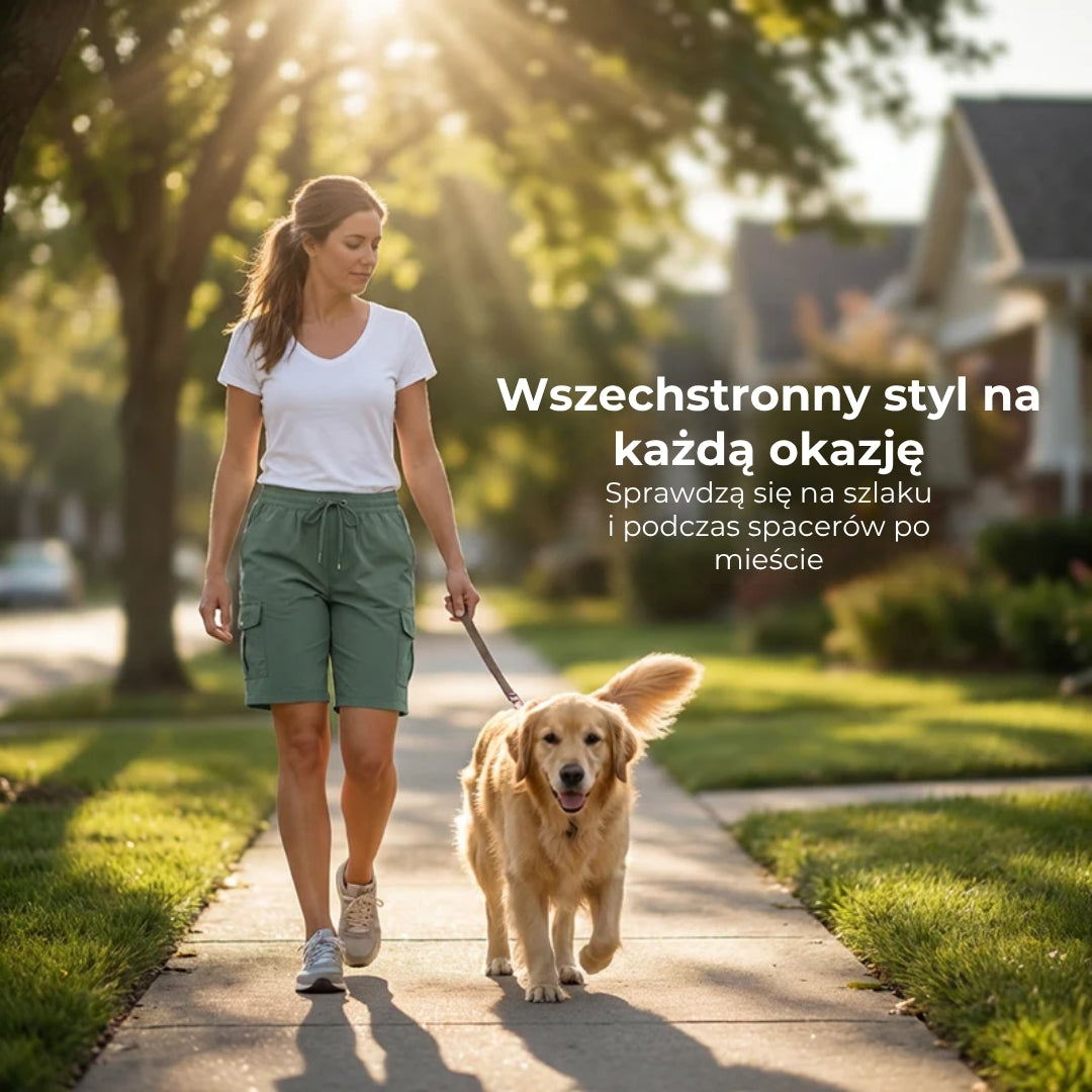 Szybkoschnące damskie szorty cargo z kieszeniami