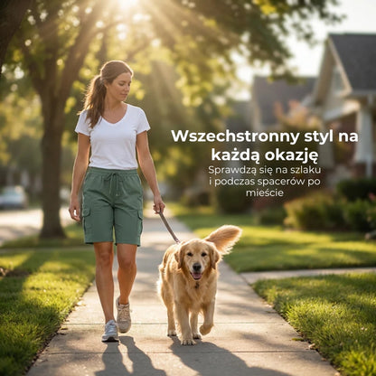 Szybkoschnące damskie szorty cargo z kieszeniami