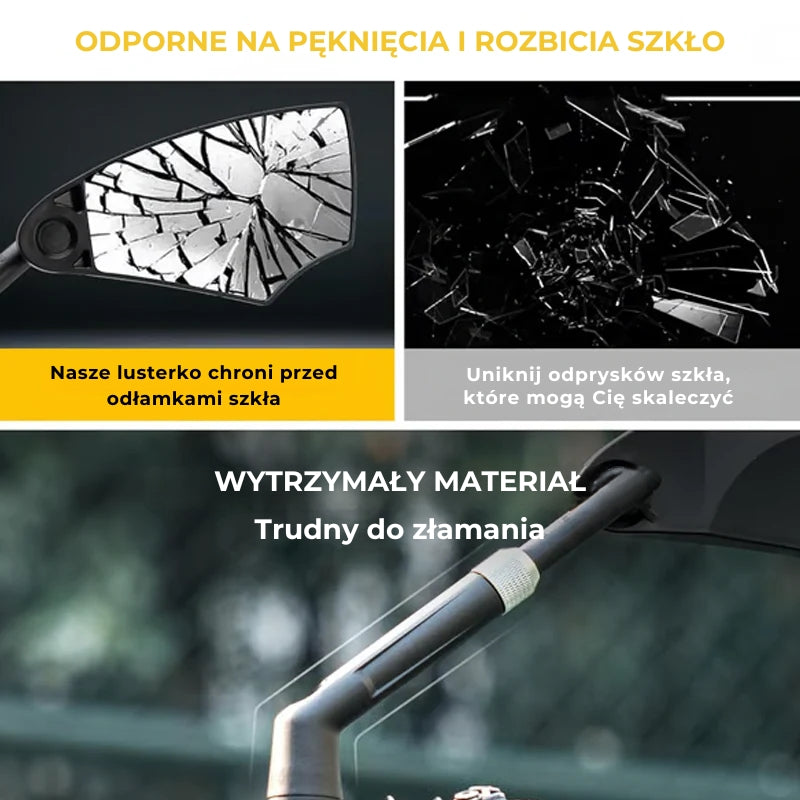 360° Regulowany Kierownica Rowerowa Lusterko Wsteczne