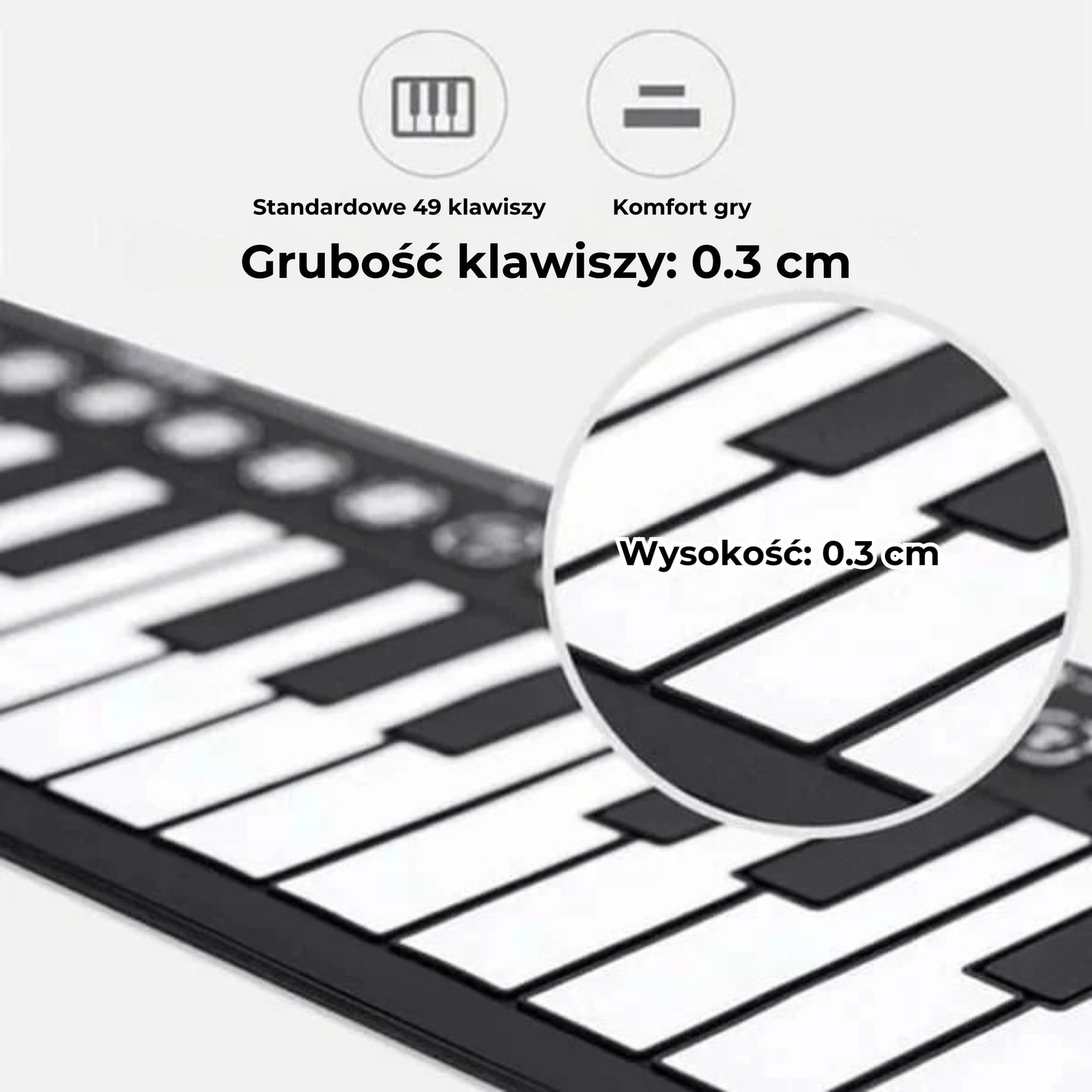 Zwijane pianino elektroniczne do nauki gry