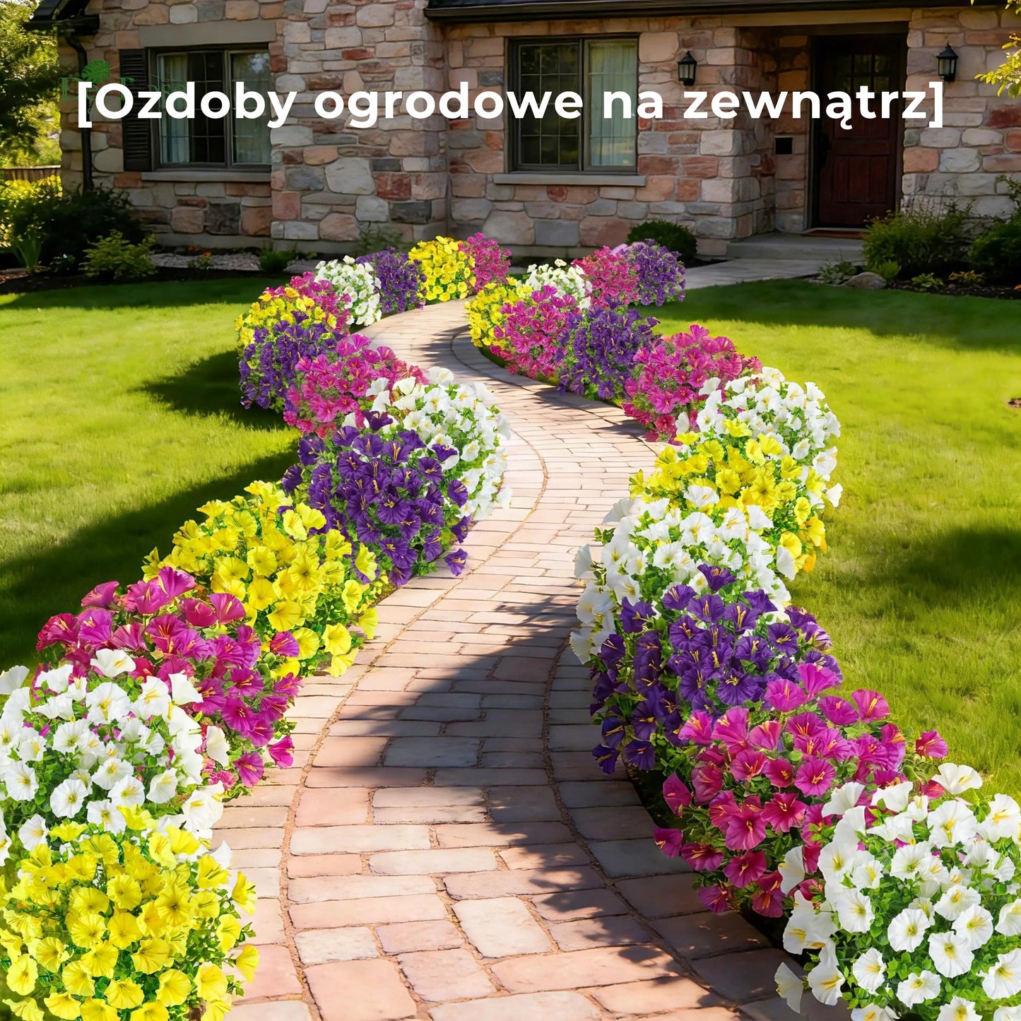 Bukiet sztucznych petunii odpornych na promieniowanie UV