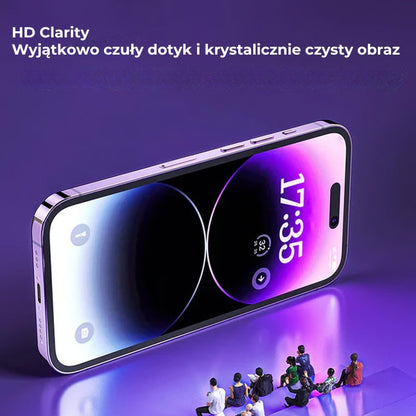 Zestaw zabezpieczający do iPhone'a – bezpyłowa, wzmocniona folia ochronna na ekran