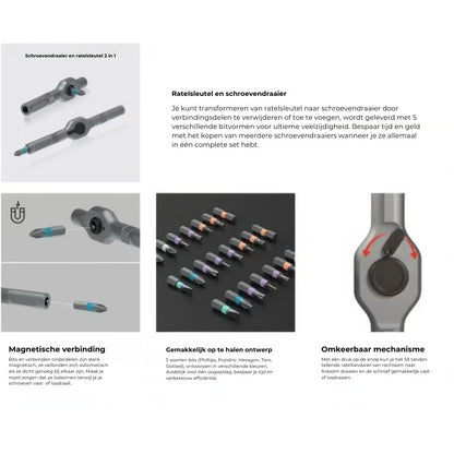 Kompaktowy zestaw wkrętaków 24 w 1