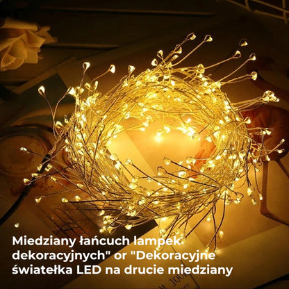 Łańcuch świetlny LED z miedzianym przewodem