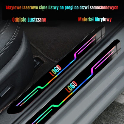 Akrylowe listwy progowe do samochodu (komplet 4 sztuk)