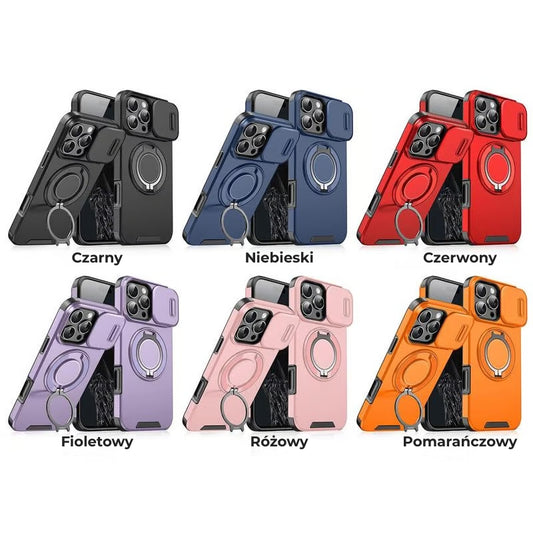 Etui z osłoną aparatu i pierścieniem (dla iPhone)