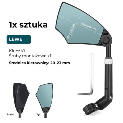 360° Regulowany Kierownica Rowerowa Lusterko Wsteczne