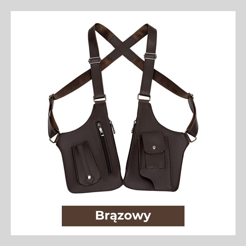 Stylowa męska torba na ramię z zabezpieczeniem przed kradzieżą