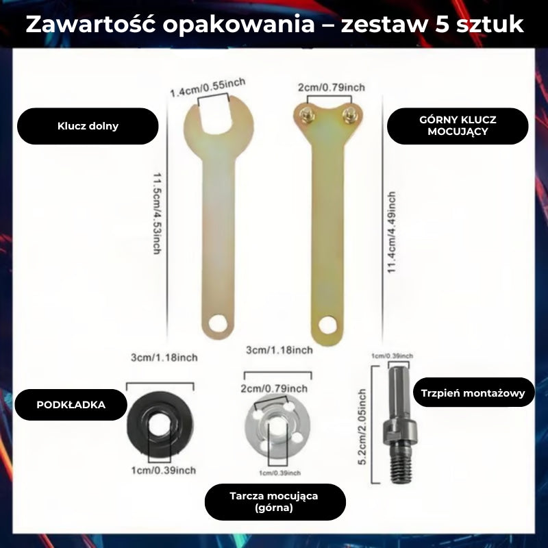 Wiertło Szlifierz (Zestaw Adapterów)