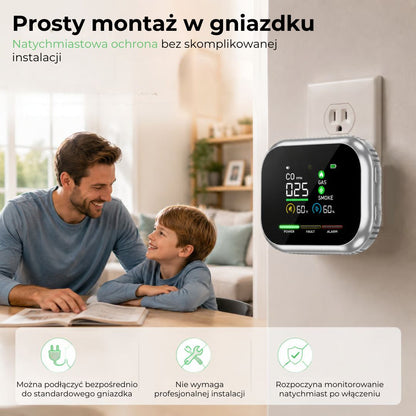 Inteligentny detektor bezpieczeństwa 6 w 1 – wykrywa do 12 rodzajów gazów i oparów