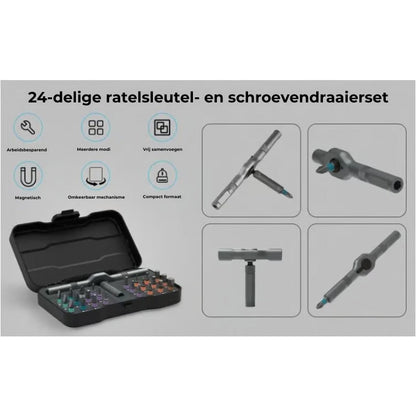 Kompaktowy zestaw wkrętaków 24 w 1
