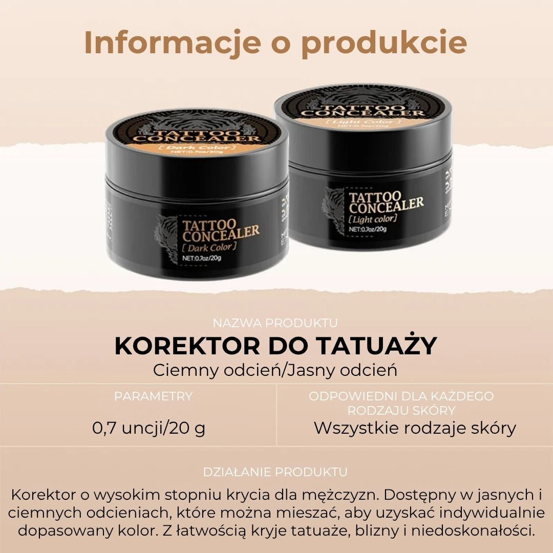 Wodoodporny korektor w kremie do blizn i tatuaży