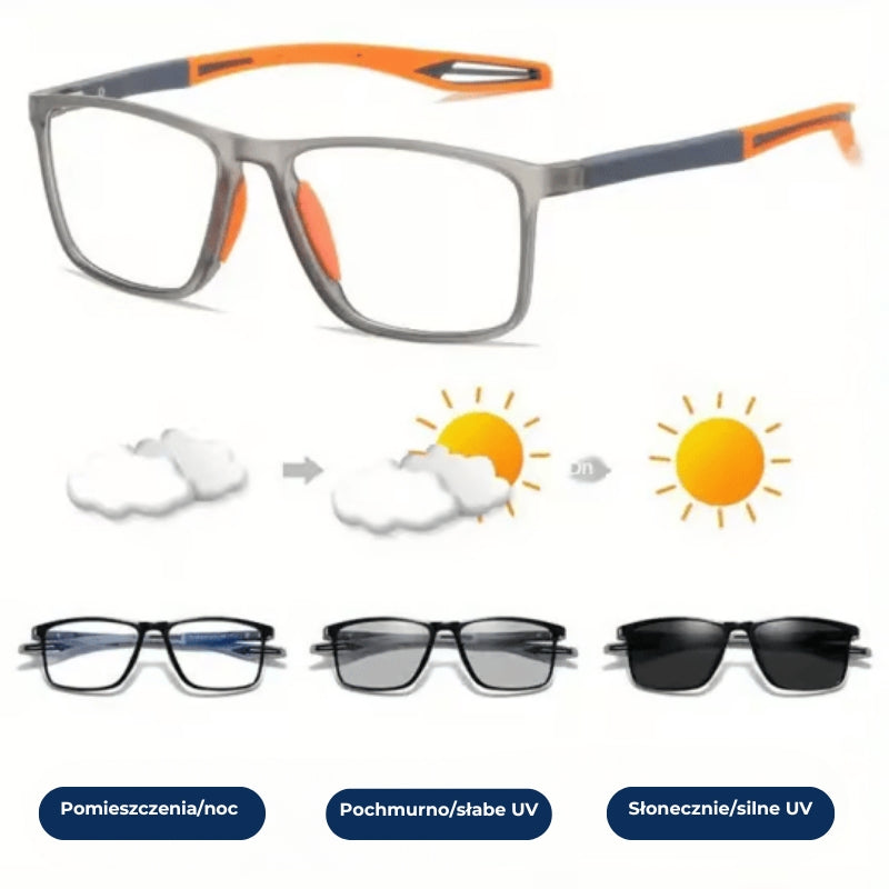 👓️ Dwuogniskowe, ultralekkie okulary z niebieskim światłem - model sportowy