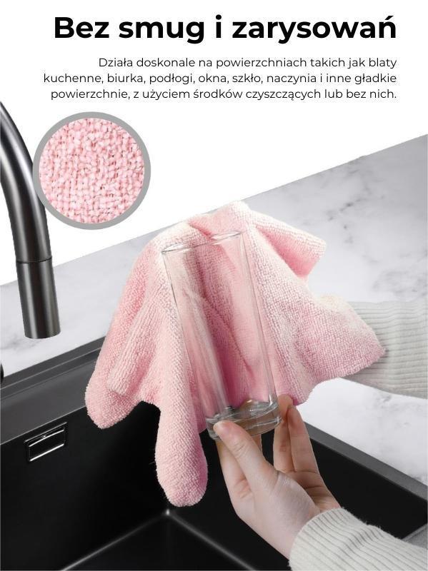 ♻️ Ręczniki z mikrofibry na rolce (20 sztuk, wielokrotnego użytku)