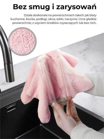 ♻️ Ręczniki z mikrofibry na rolce (20 sztuk, wielokrotnego użytku)