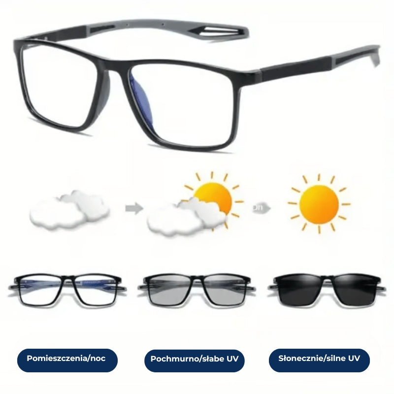 👓️ Dwuogniskowe, ultralekkie okulary z niebieskim światłem - model sportowy