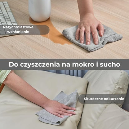 ♻️ Ręczniki z mikrofibry na rolce (20 sztuk, wielokrotnego użytku)