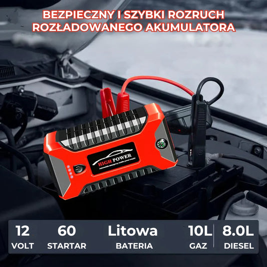 Przenośny akumulator rozrusznik samochodowy (powerbank do auta)